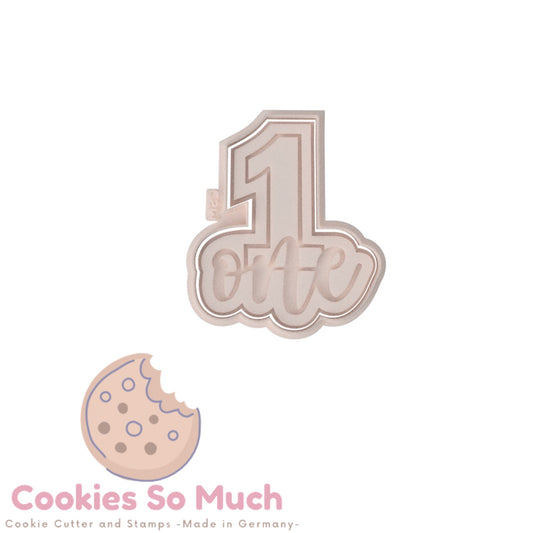 Zahl 1 handgeschrieben one Debosser & Ausstecher