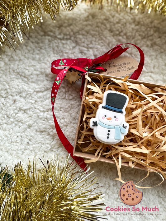 Süßer Schneemann debosser und ausstecher