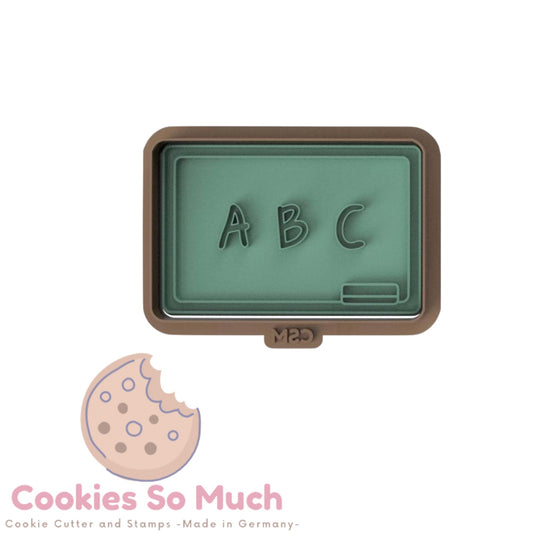 Schultafel mit ABC beschriftung Stempel und Ausstecher