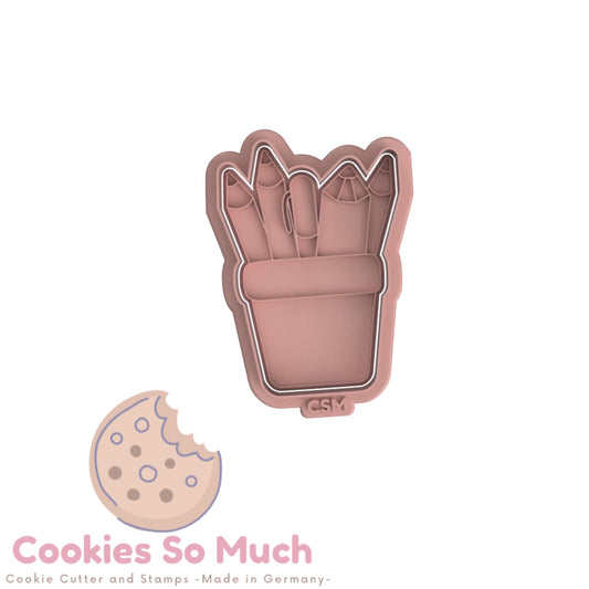 Stiftehalter mit Stiften Stempel und Ausstecher