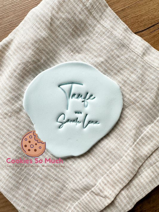 Taufe von personalisierter Stempel