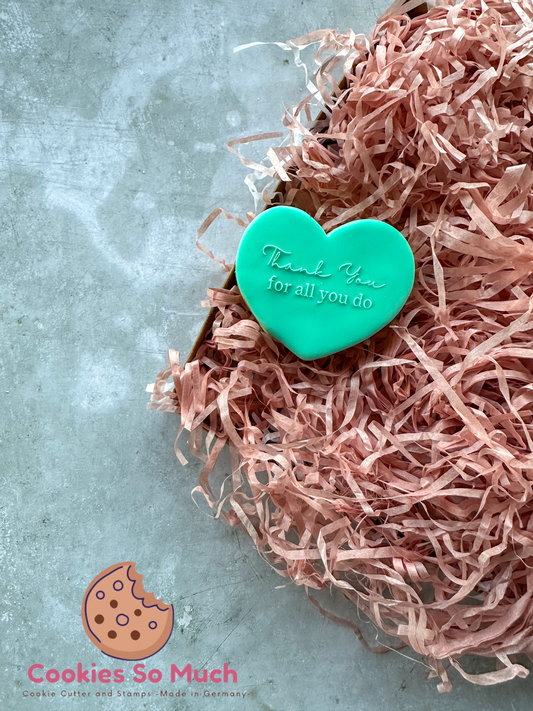 Thank you for all you do text acryl Debosser