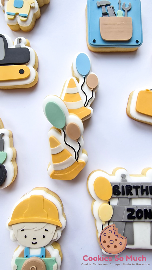 Leitkegel mit Ballons debosser und ausstecher