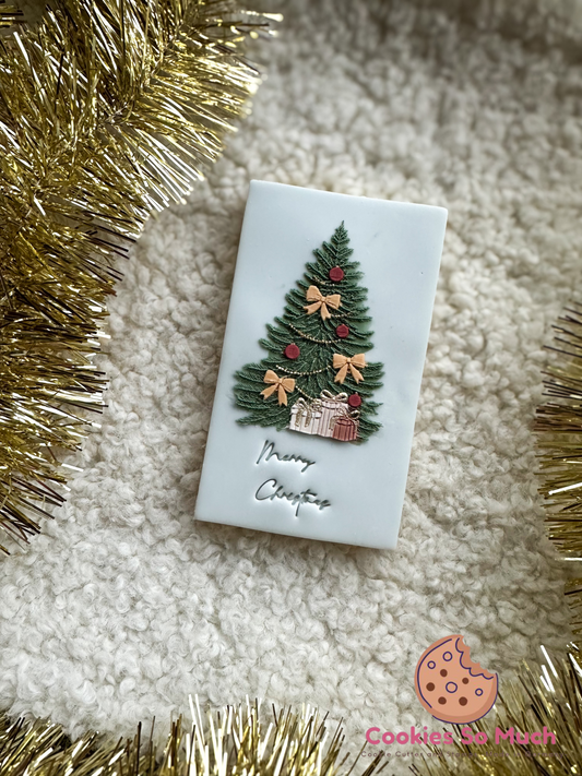 Weihnachtsbaum mit Geschenken Acryl debosser und ausstecher