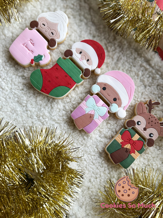 Weihnachts Charaktere 2-teilig Acryl debosser und ausstecher