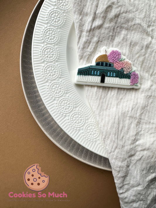 al-Aqsa-Moschee mit Blumen acryl debosser und ausstecher