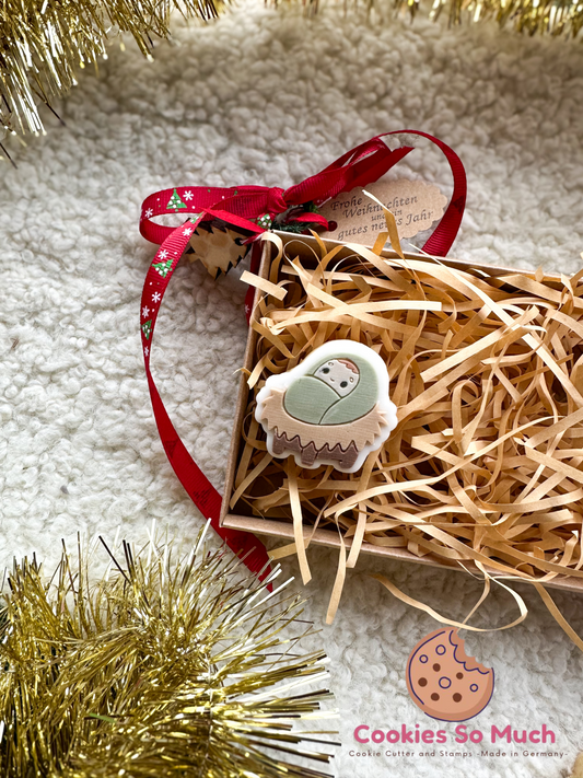 das Jesuskind Acryl debosser und ausstecher