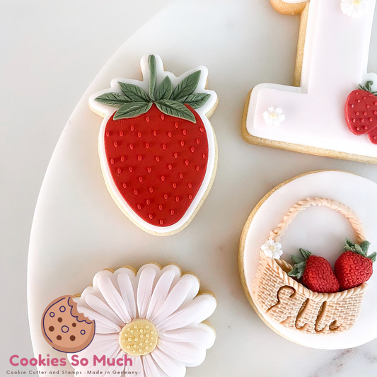 erdbeere debosser und ausstecher