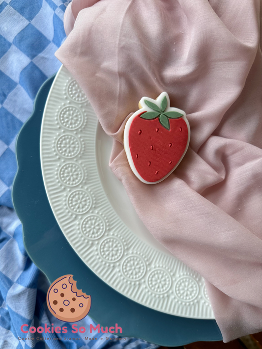 Erdbeere Model 2 acryl debosser und ausstecher