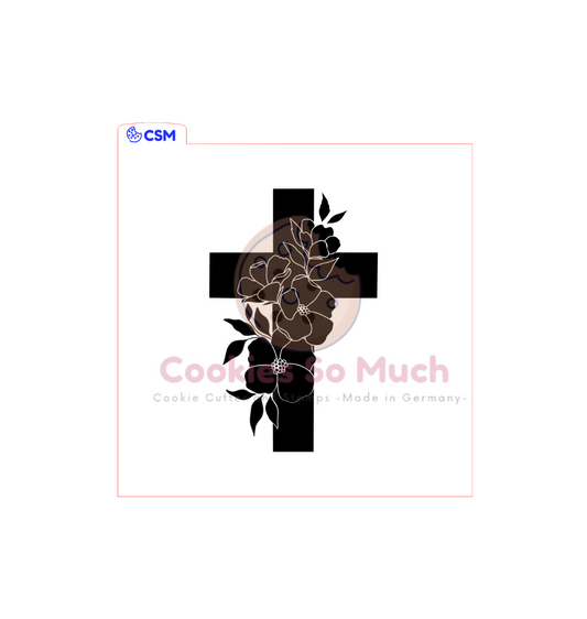 Blumenkreuz acryl Debosser + ausstecher