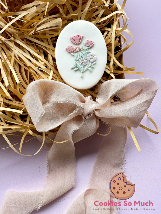 Wildblumen Strauß acryl Debosser + Ausstecher