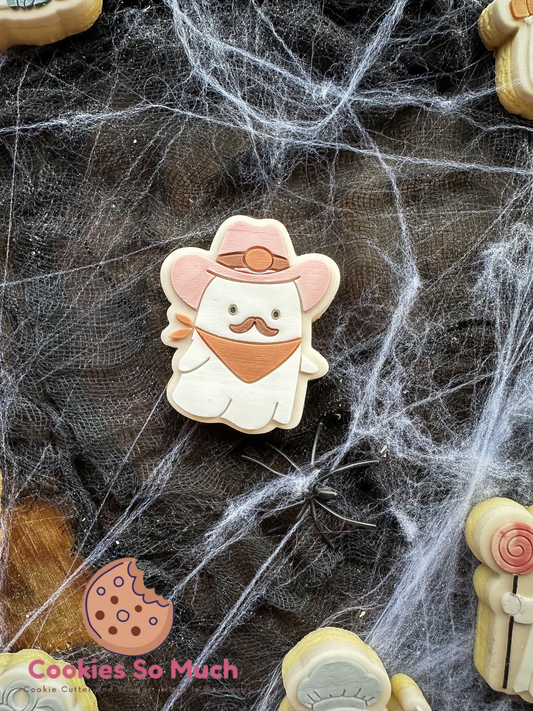 Geist als Cowboy verkleidet acryl debosser und ausstecher