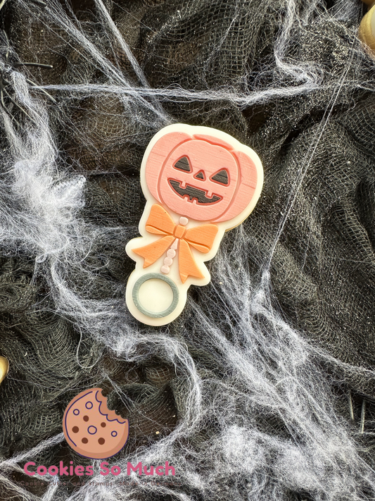 Kürbis Rassel acryl debosser und ausstecher