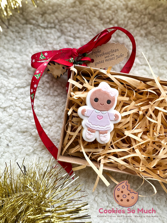 Lebkuchen Mädchen Acryl debosser und ausstecher
