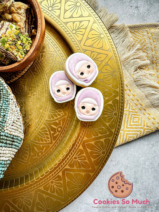 muslimisches Mädchen Kopf Stempel und ausstecher