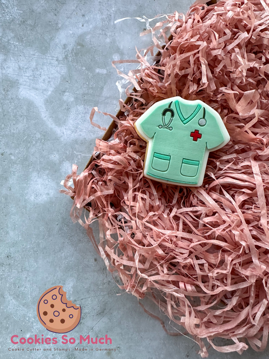 Krankenschwester Kittel Model 1 acryl Debosser + Ausstecher