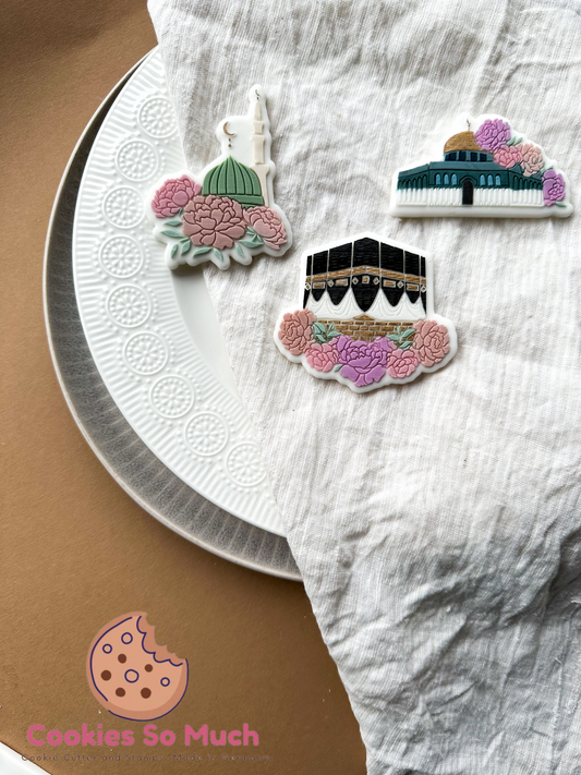 Kaaba mit Blumen acryl debosser und ausstecher