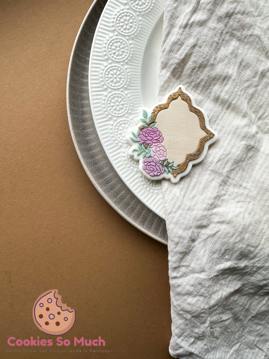 orientalische Rahmen mit Blumen acryl debosser und ausstecher