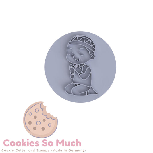 betender Junge Stempel