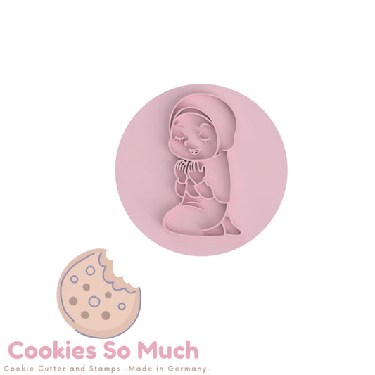 betendes Mädchen Stempel