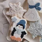 Eisbär mit Schneeflocke debosser und ausstecher
