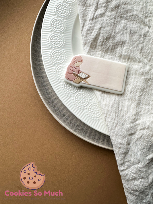 Quran lesendes Mädchen( Name Board) acryl debosser und ausstecher