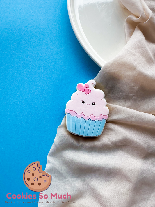 niedlicher Cupcake Acryl debosser und ausstecher