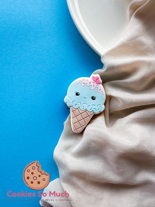 niedlicher Eiskugel Acryl debosser und ausstecher