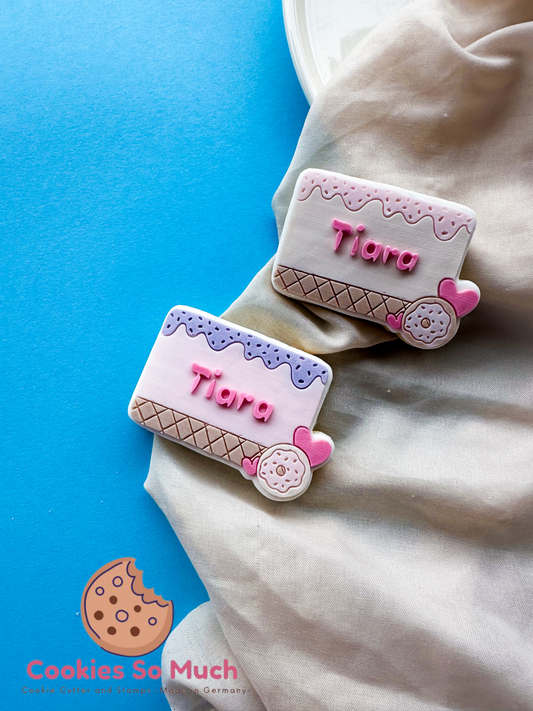 Eiscreme Schild für Namen Acryl debosser und ausstecher