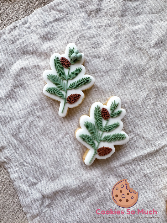 Tannenzweig acryl debosser und ausstecher