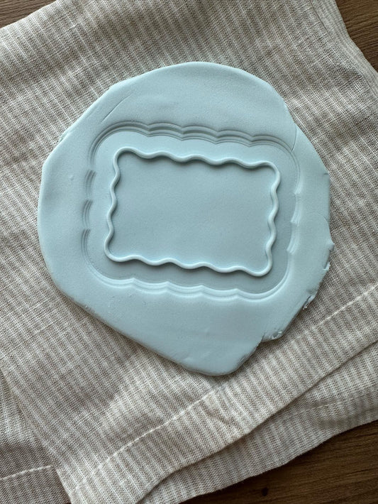 gewellter rechteck board 2 debosser und ausstecher